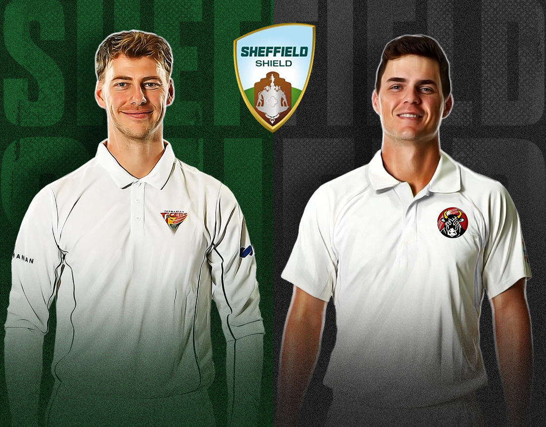 Match 26 of sheffield shield, 2024-25: tasmania vs queensland banner