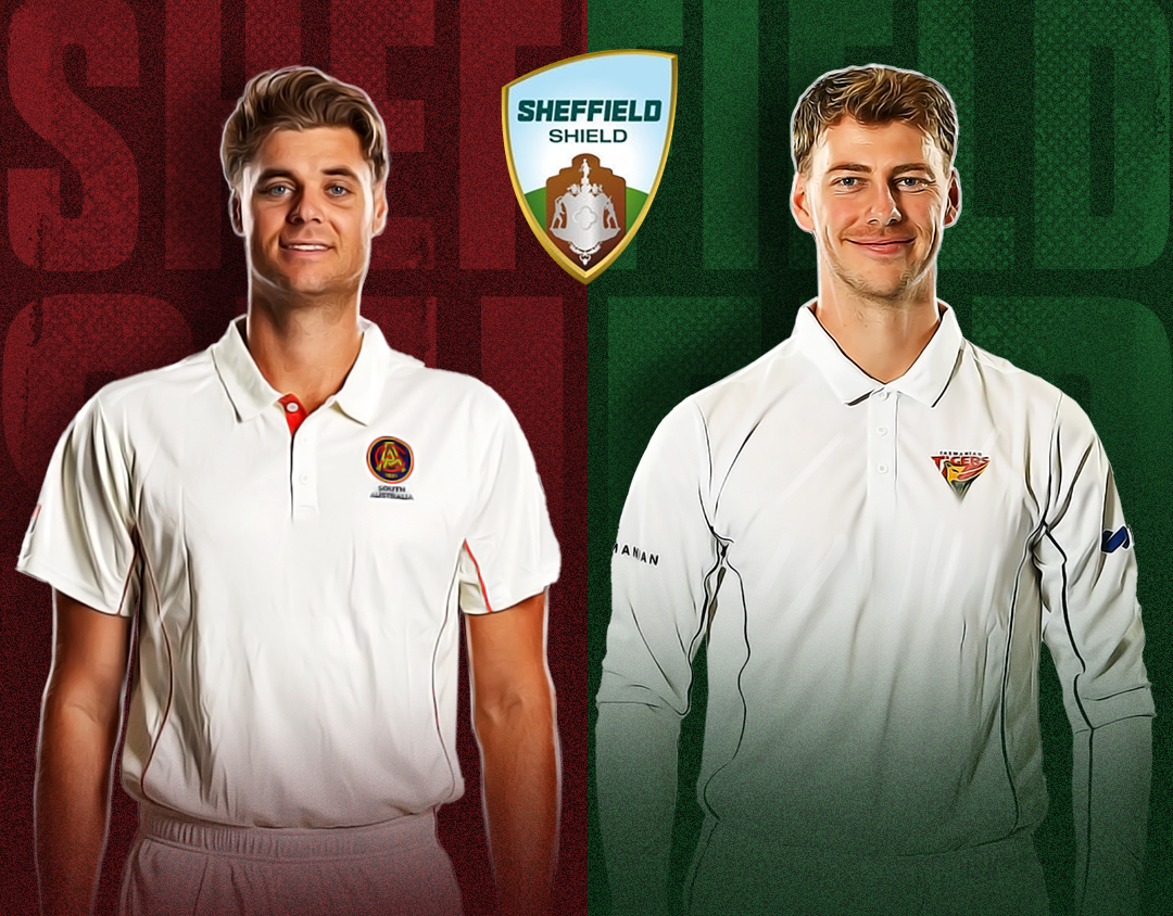Match 24 of sheffield shield, 2024-25: south australia vs tasmania banner