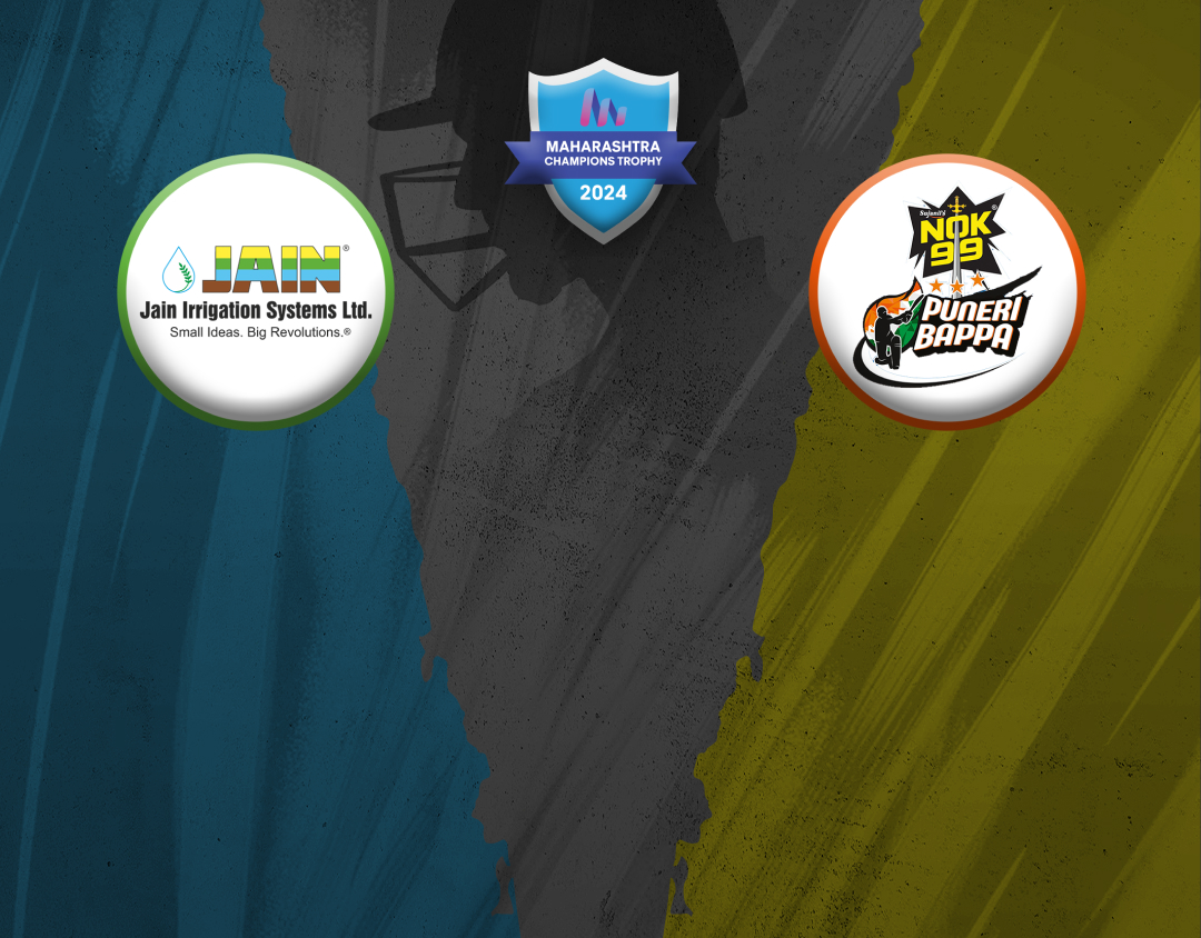Match 15 of maharashtra champions trophy 2024: jain irrigation vs nok 99 puneri bappa banner