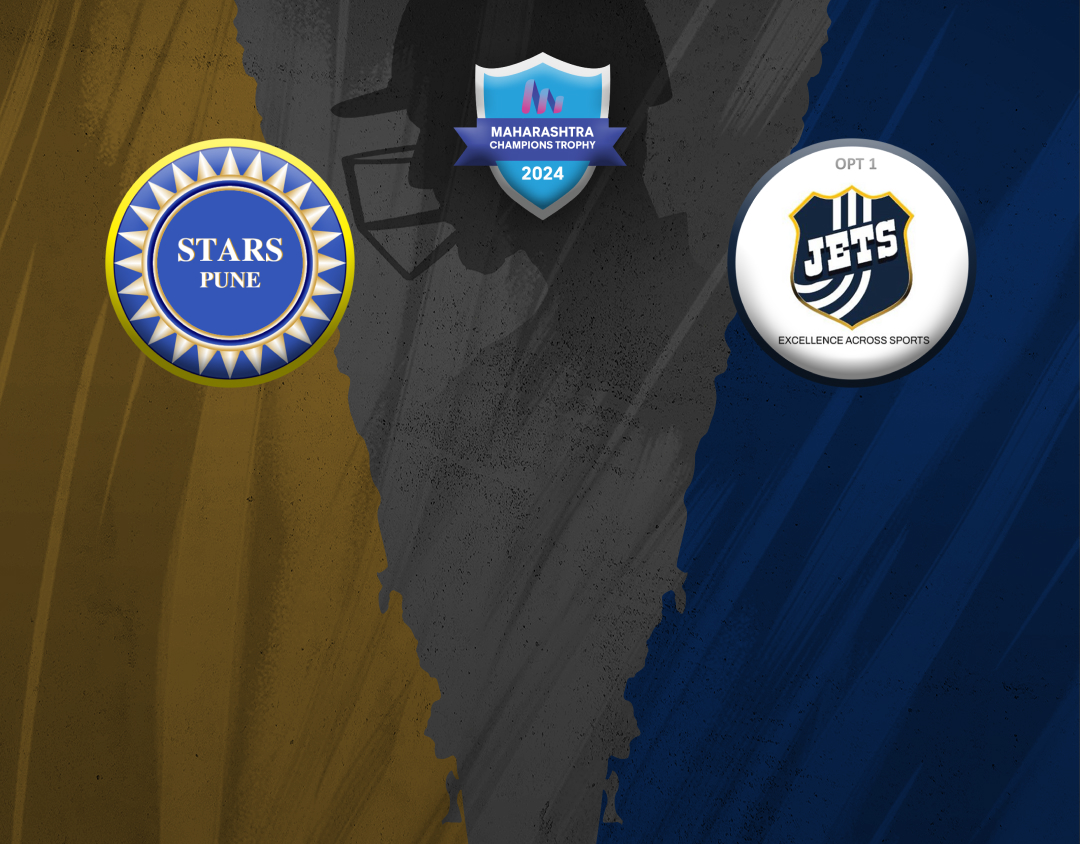 Match 16 of maharashtra champions trophy 2024: stars cricket club vs jets cc banner