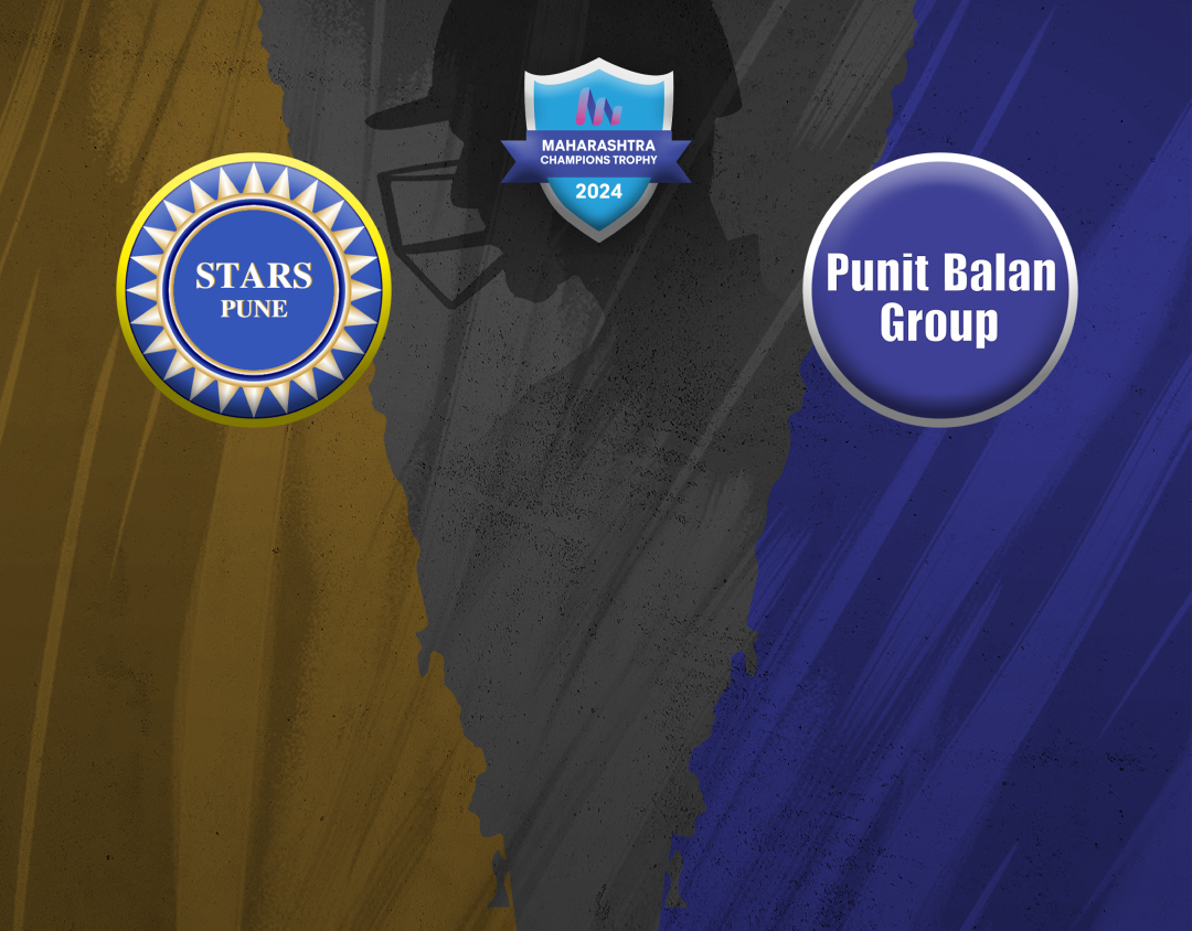 Match 19 of maharashtra champions trophy 2024: stars cricket club vs punit balan group banner