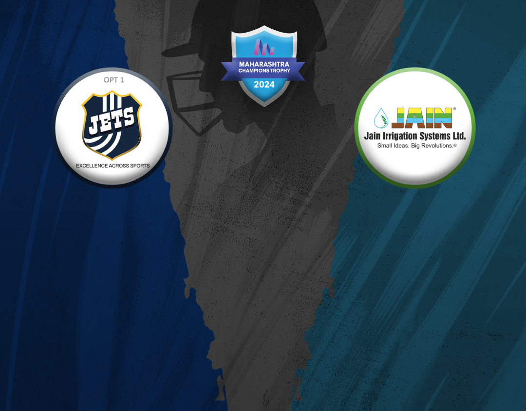 Match 20 of maharashtra champions trophy 2024: jets cc vs jain irrigation banner