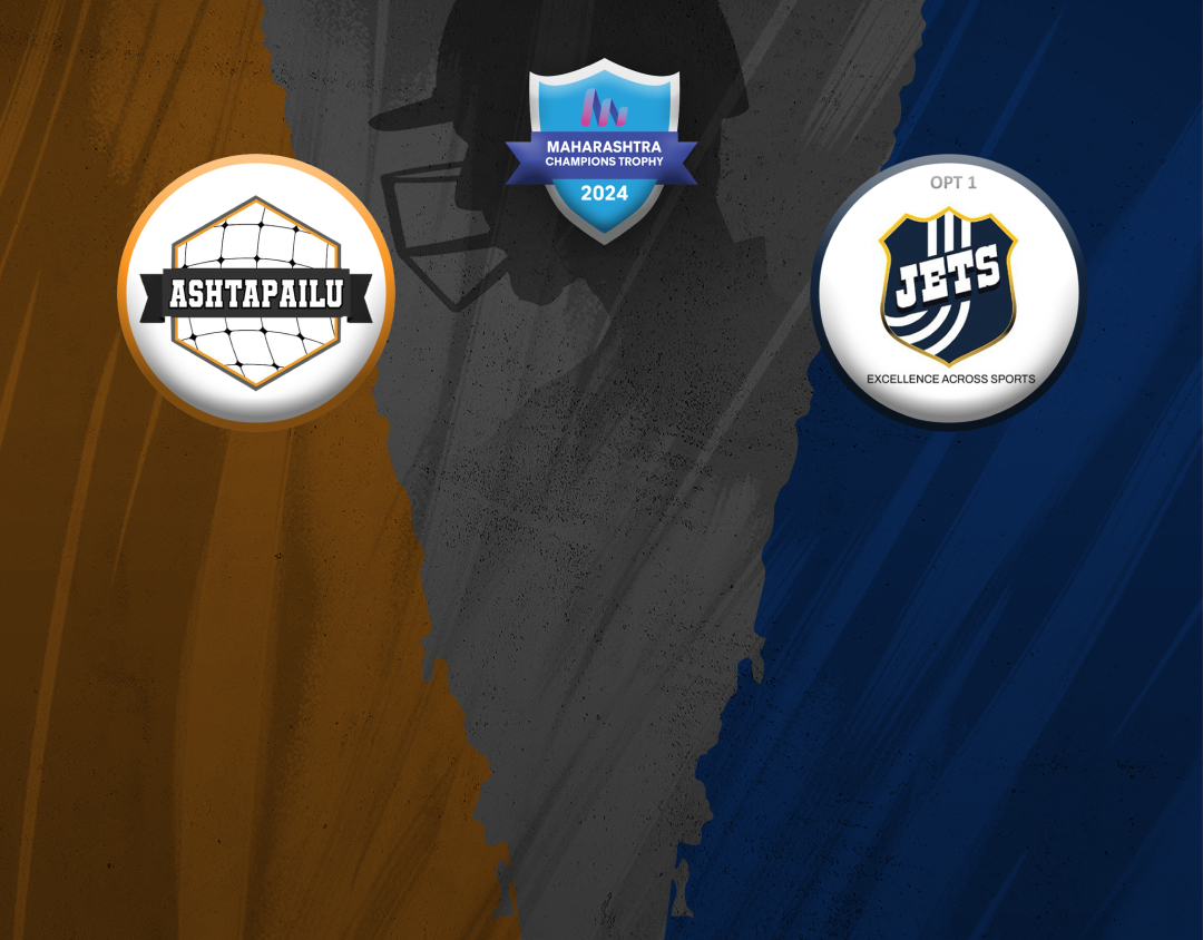 Match 28 of maharashtra champions trophy 2024: ashtapailu sports vs jets cc banner