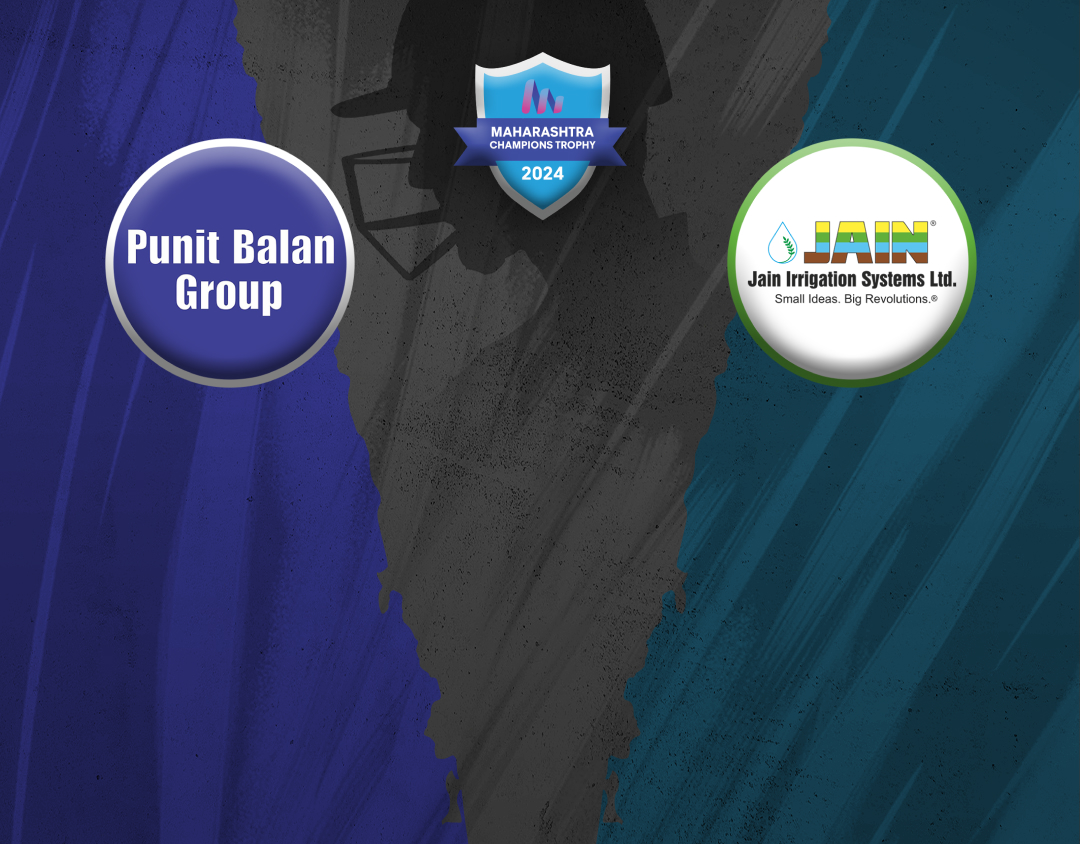 Match 29 of maharashtra champions trophy 2024: punit balan group vs jain irrigation banner