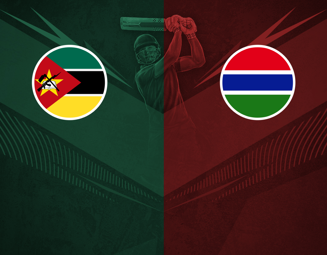 Match 15 of icc men's t20 wc africa sub regional qualifier b: mozambique vs gambia banner