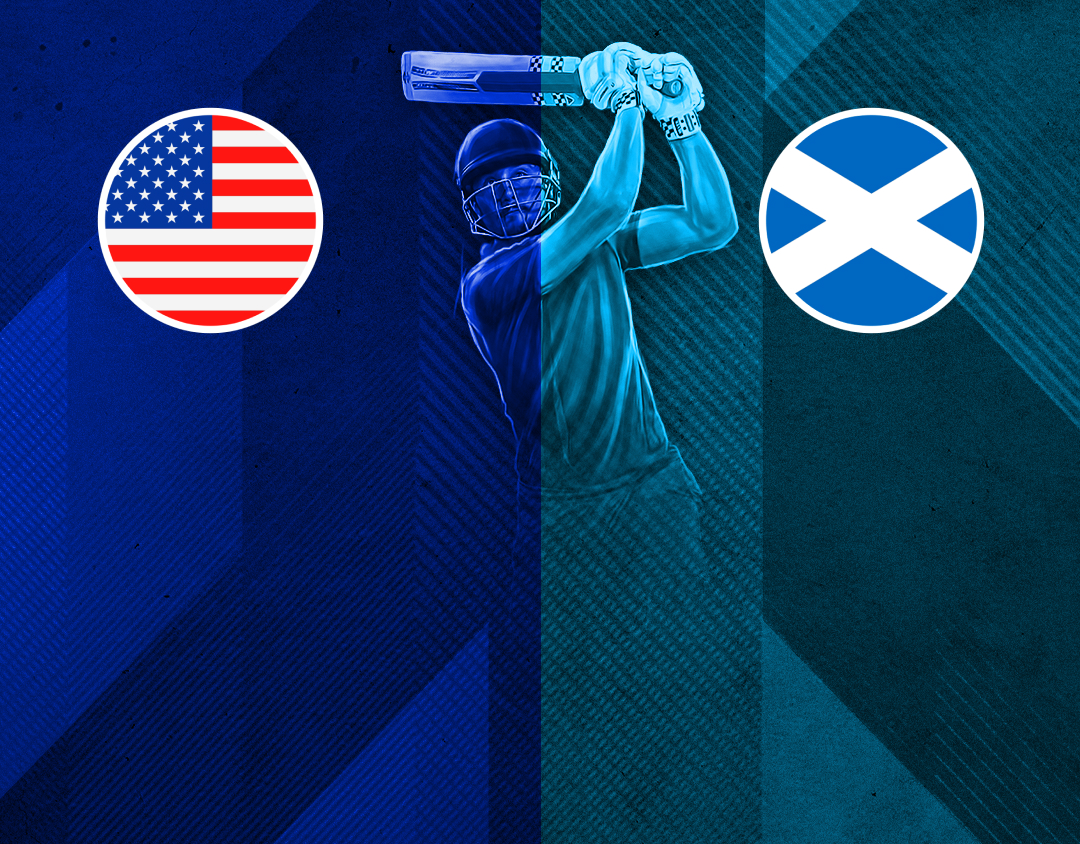 Match 40 of icc cwc league 2, 2023-27: usa vs scotland banner