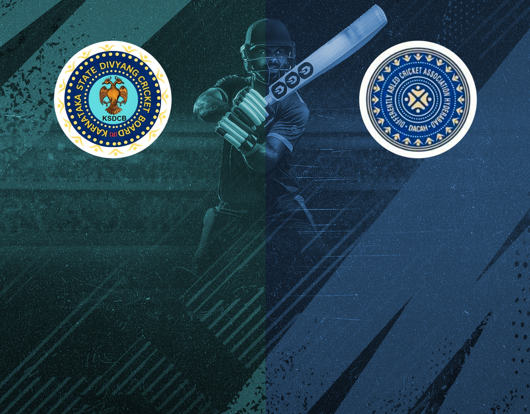 Match #3 of 4th national physical disability t20 championship : karnataka divyang vs hyderabad divyang banner