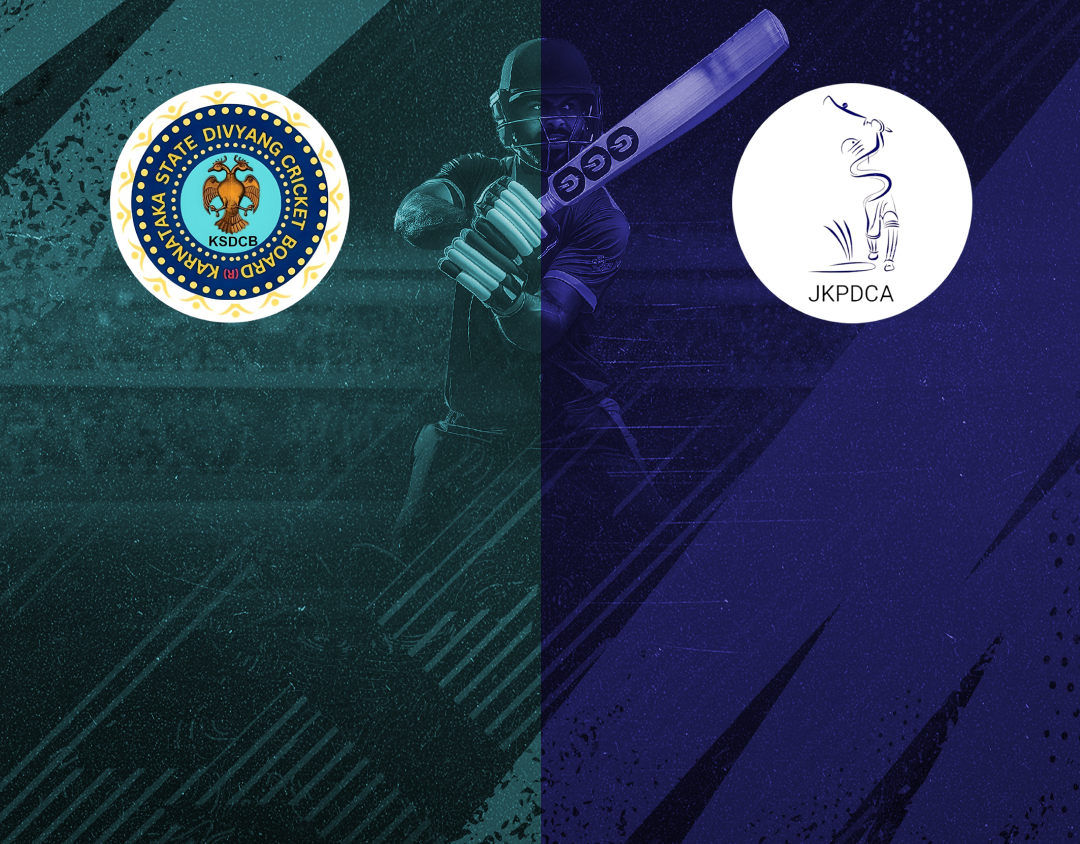 Match #40 of 4th national physical disability t20 championship : karnataka divyang vs jammu and kashmir divyang banner