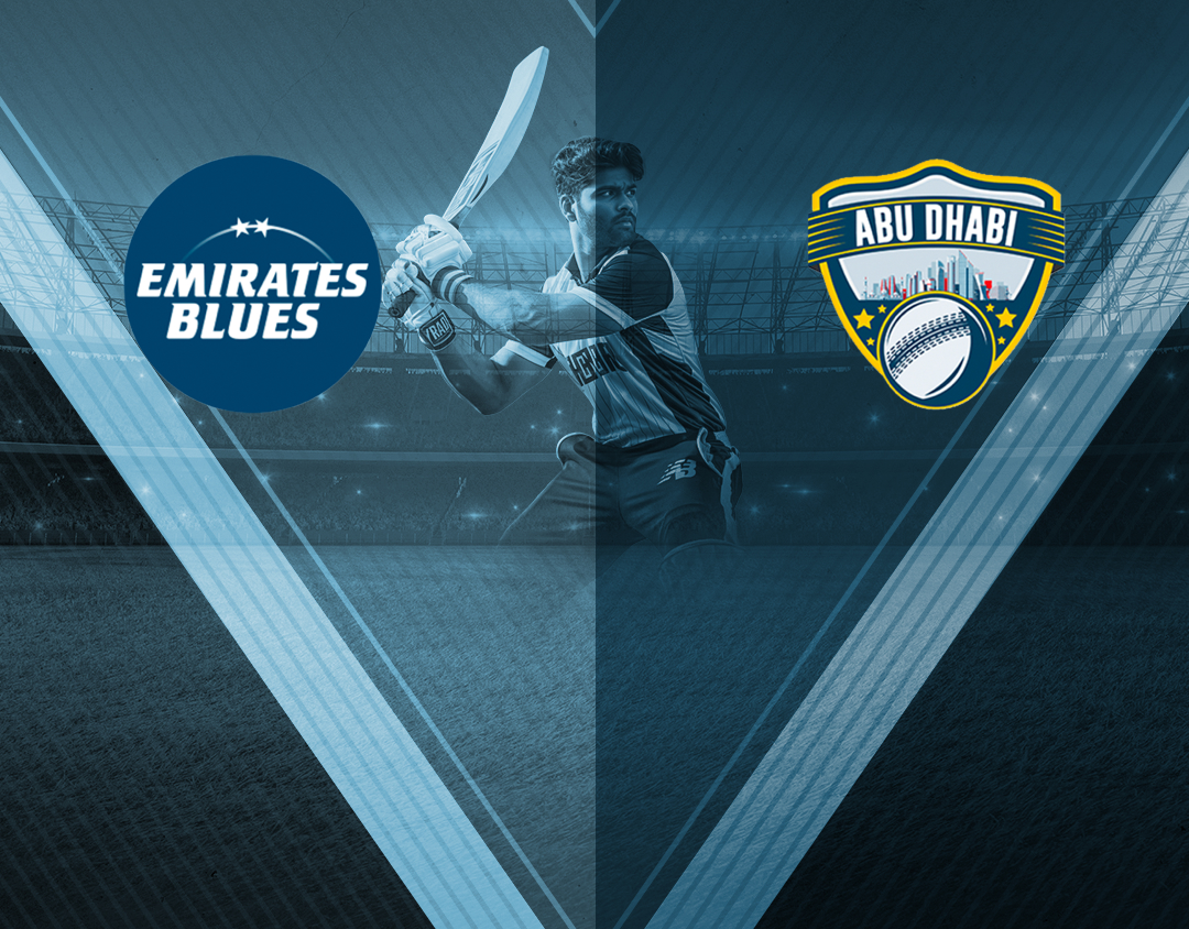 Match 10 of emirates d20, 2024: emirates blues vs abu dhabi banner