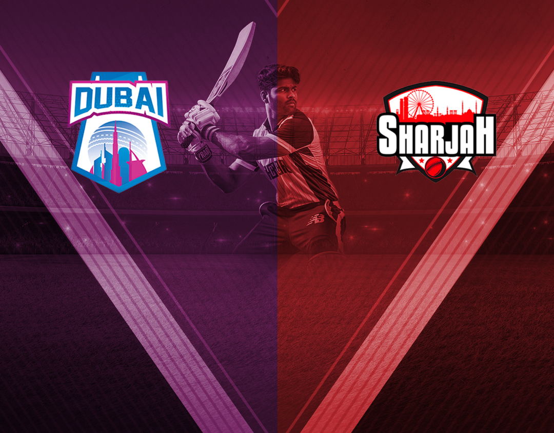 Match 27 of emirates d20, 2024: dubai vs sharjah banner