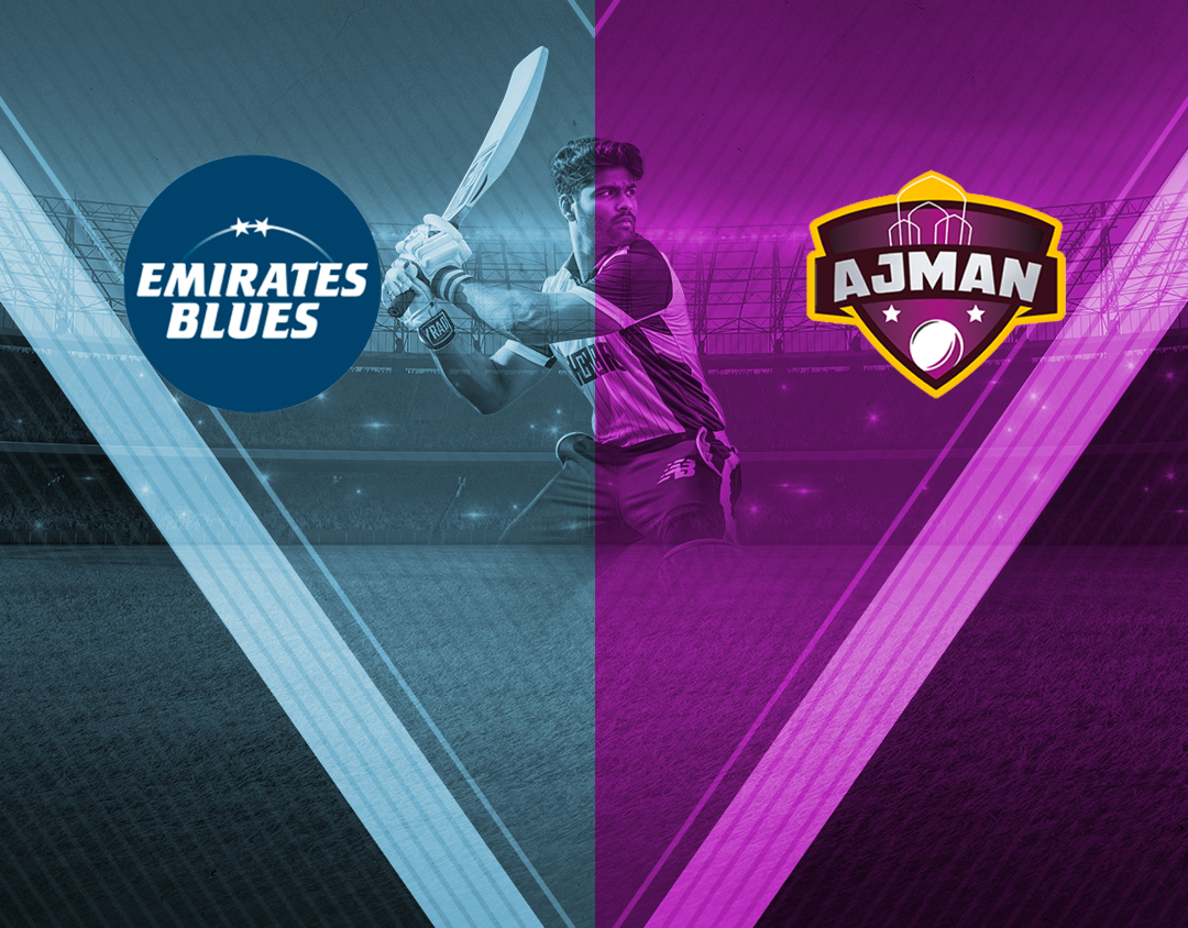 Match 28 of emirates d20, 2024: emirates blues vs ajman banner