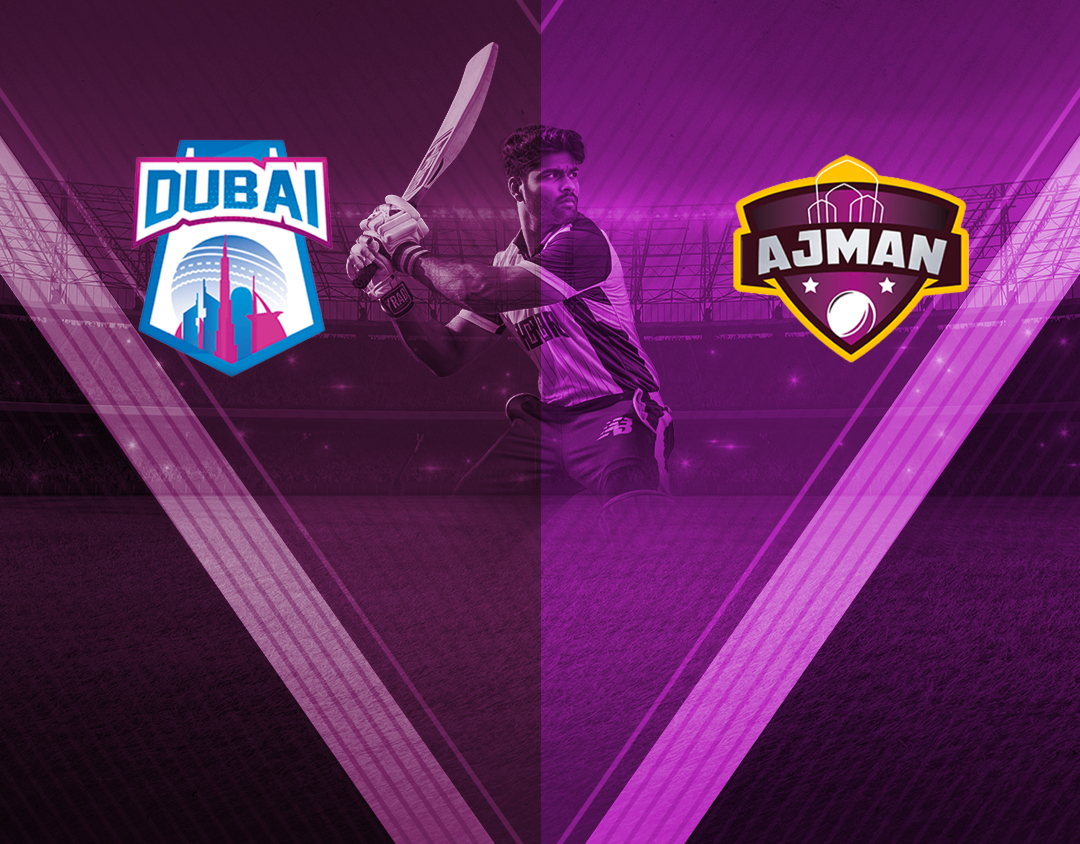 Match 30 of emirates d20, 2024: dubai vs ajman banner