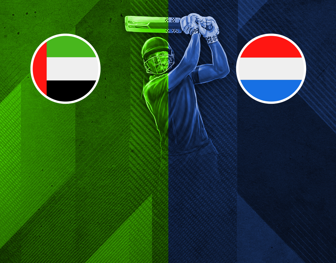 Match 43 of icc cwc league 2, 2023-27: united arab emirates vs netherlands banner