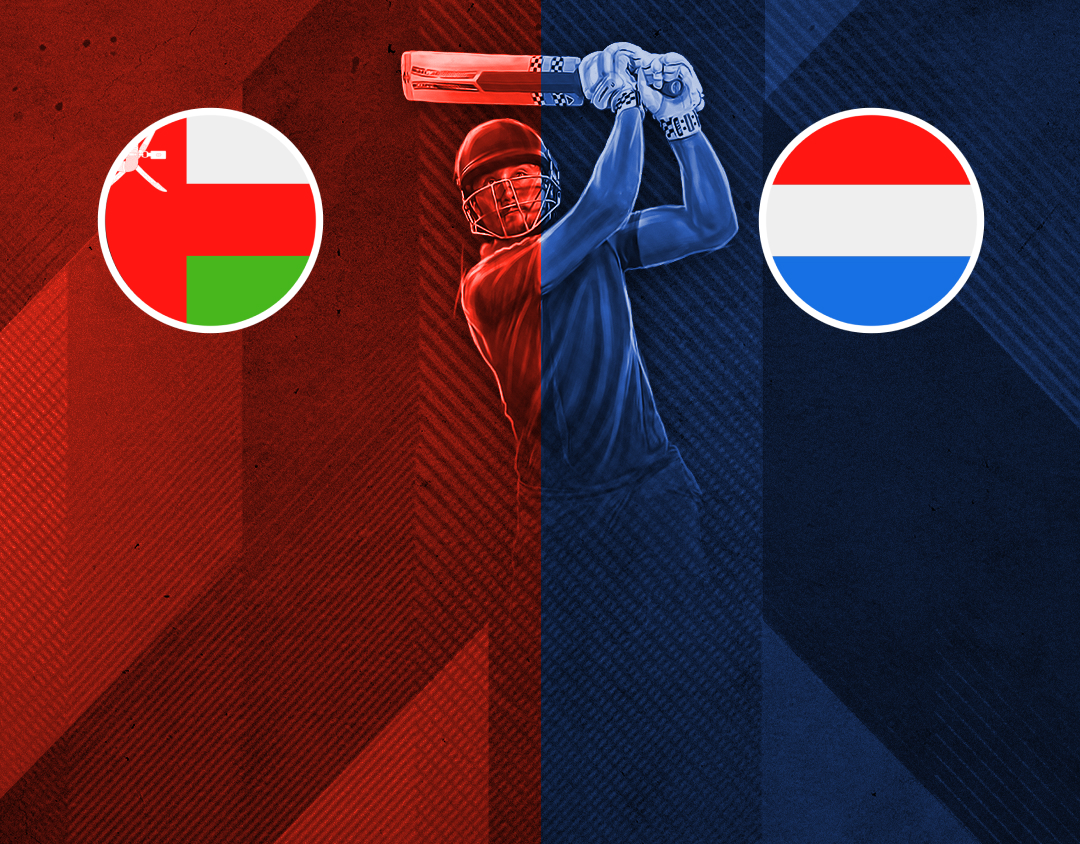 Match 45 of icc cwc league 2, 2023-27: oman vs netherlands banner
