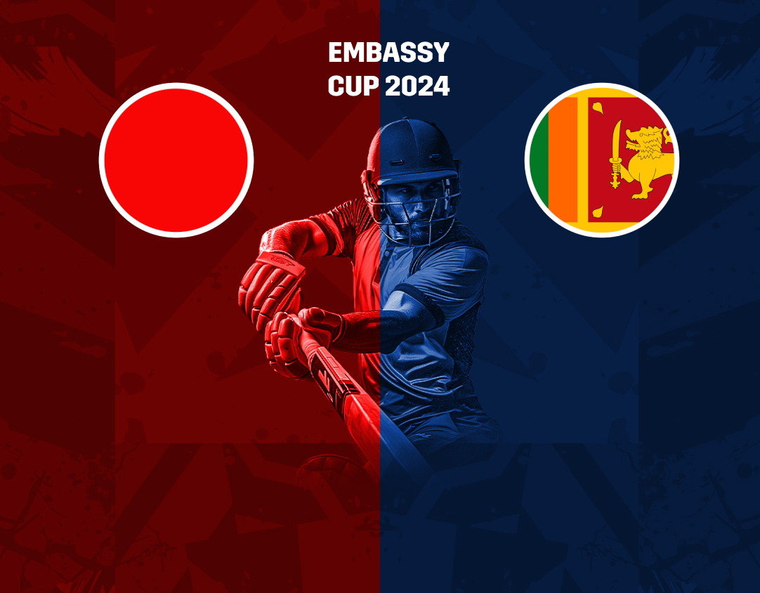  Of embassy cup, 2024: japan xi vs sri lanka embassy xi banner