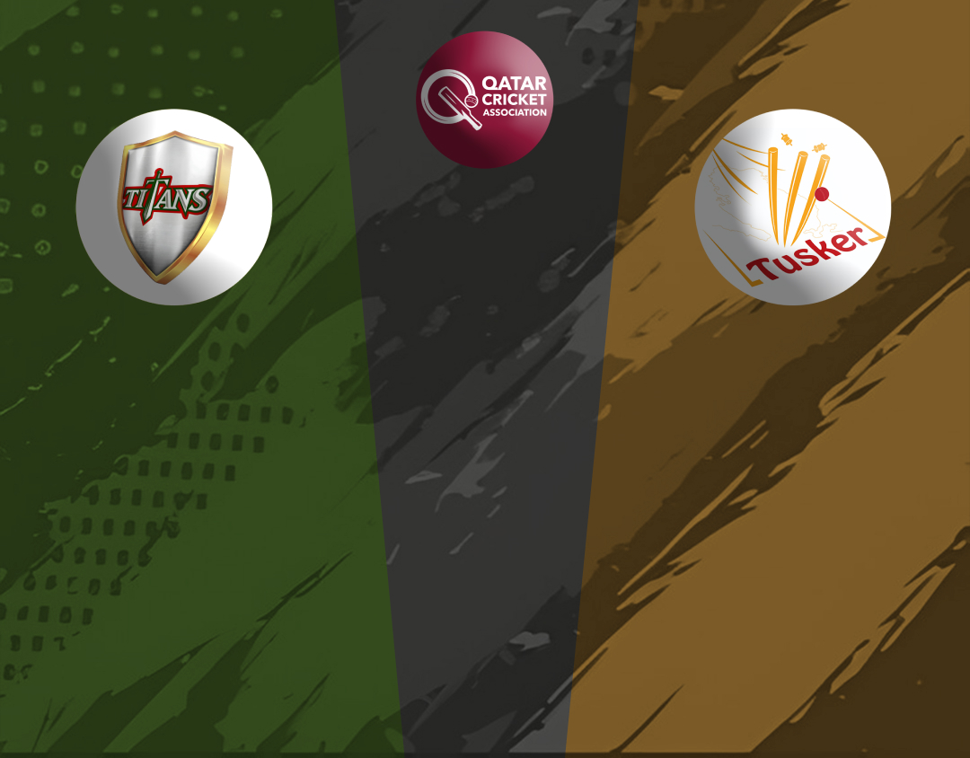 Match 11 of qatar pro league, 2024: titans vs tusker cc banner