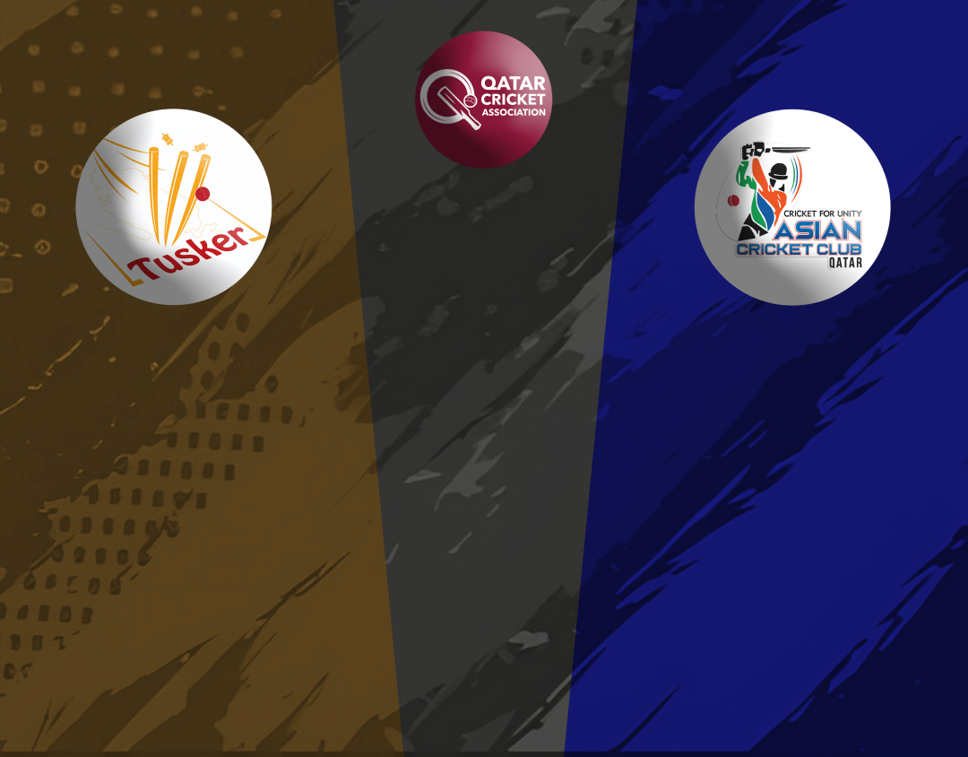 Match 19 of qatar pro league, 2024: tusker cc vs asian cc banner