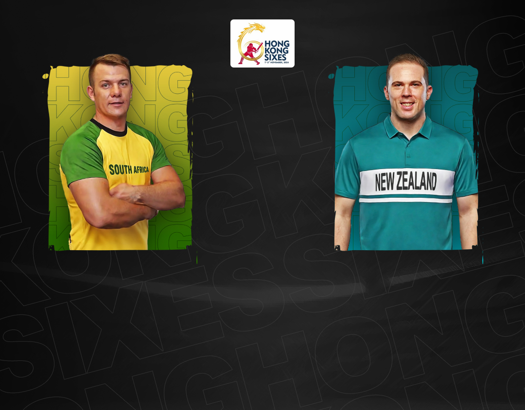 Match 9 of hong kong sixes, 2024: south africa vs new zealand banner