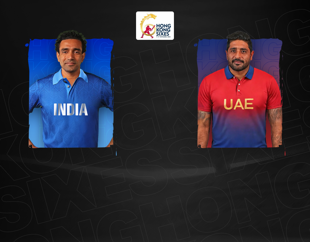 Match 12 of hong kong sixes, 2024: india vs united arab emirates banner