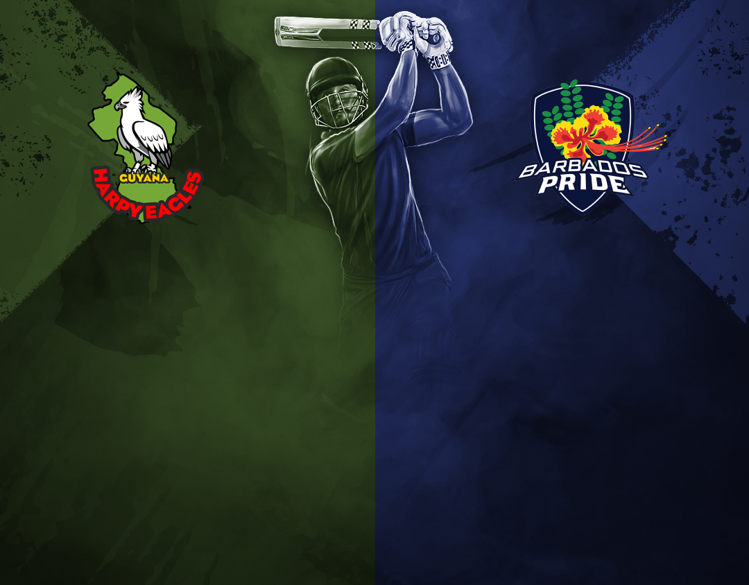 Match 9 of cg united super50 cup, 2024: guyana harpy eagles vs barbados pride banner