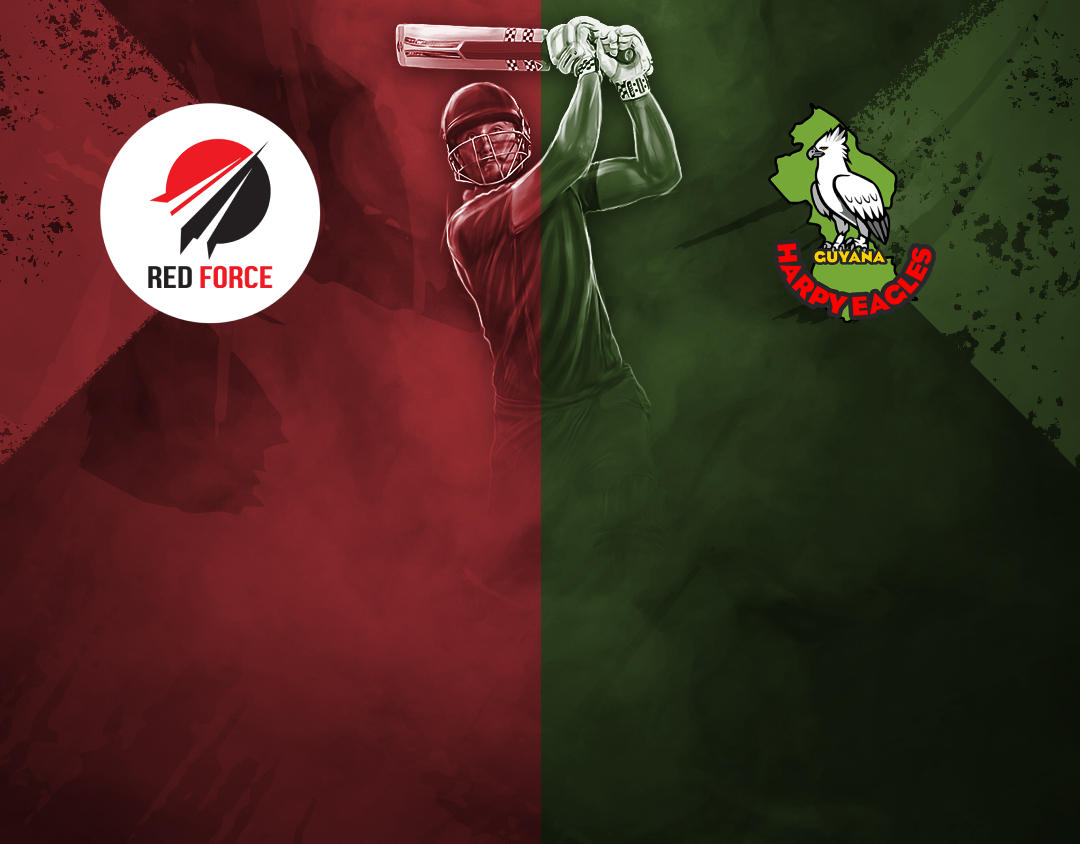 Match 18 of cg united super50 cup, 2024: trinidad & tobago red force vs guyana harpy eagles banner