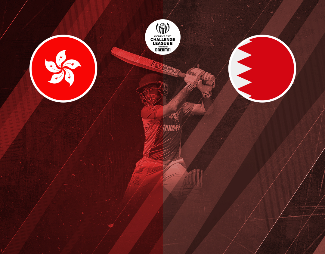 Match 2 of icc cwc challenge league b, 2024-26: hong kong, china vs bahrain banner