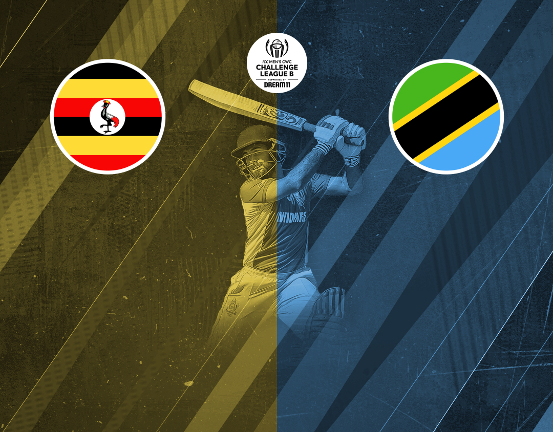 Match 4 of icc cwc challenge league b, 2024-26: uganda vs tanzania banner