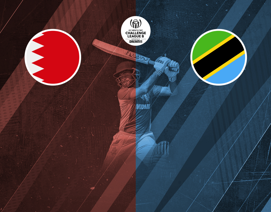 Match 12 of icc cwc challenge league b, 2024-26: bahrain vs tanzania banner