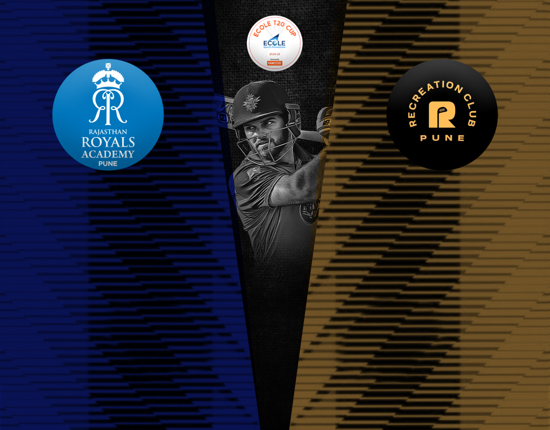 Match 4 of ecole t20 cup, 2024: rajasthan royals academy vs recreation club banner