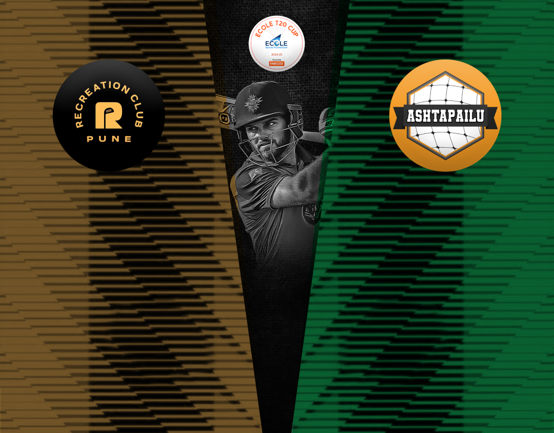 Match 13 of ecole t20 cup, 2024: recreation club vs ashtapailu sports banner