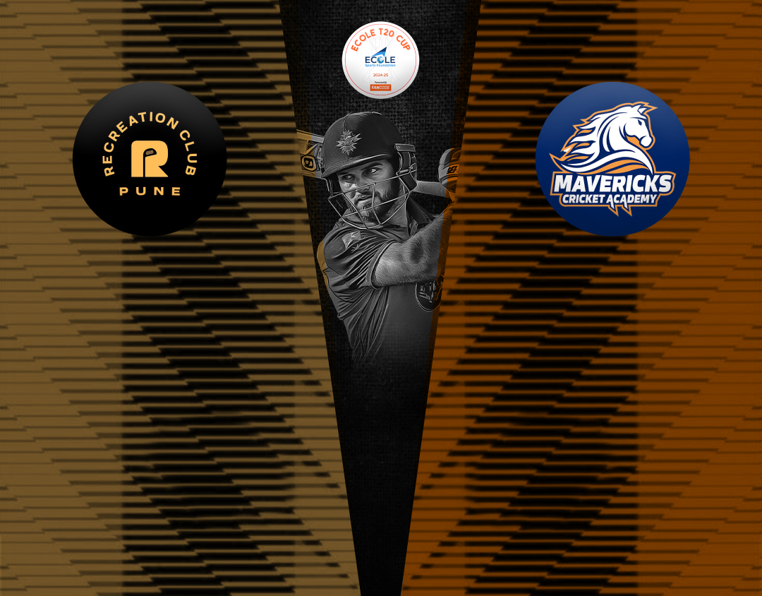 Match 21 of ecole t20 cup, 2024: recreation club vs mavericks academy banner