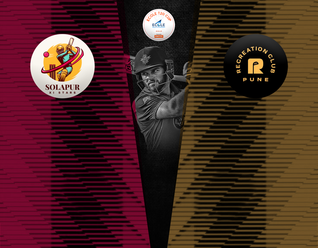 Match 23 of ecole t20 cup, 2024: solapur stars xi vs recreation club banner