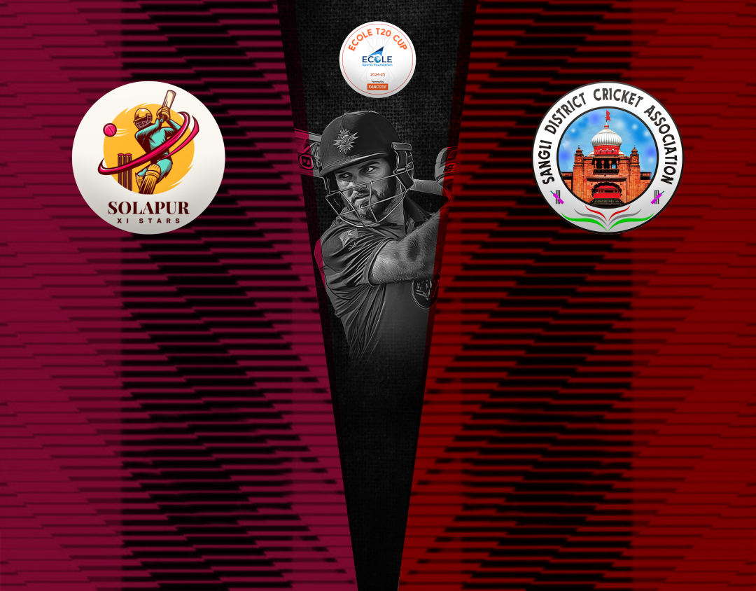 Match 25 of ecole t20 cup, 2024: solapur stars xi vs sdca banner