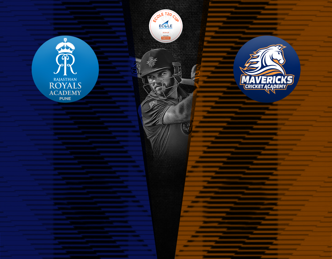 Match 29 of ecole t20 cup, 2024: rajasthan royals academy vs mavericks academy banner