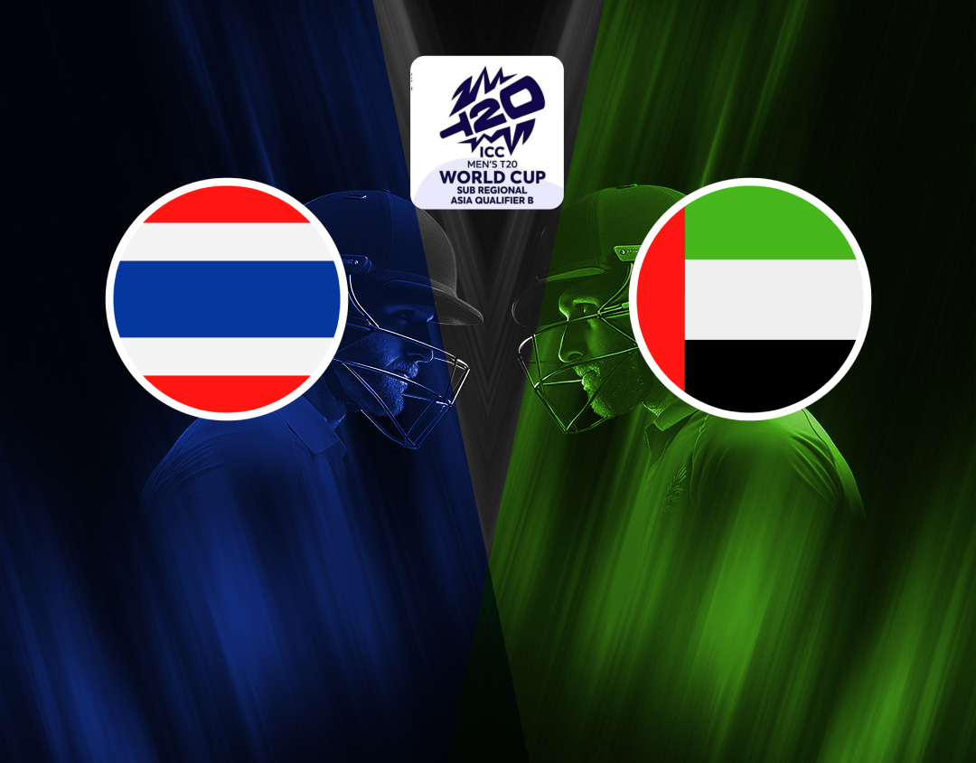 Match 11 of icc men's t20 world cup asia qualifier b, 2024: thailand vs united arab emirates banner