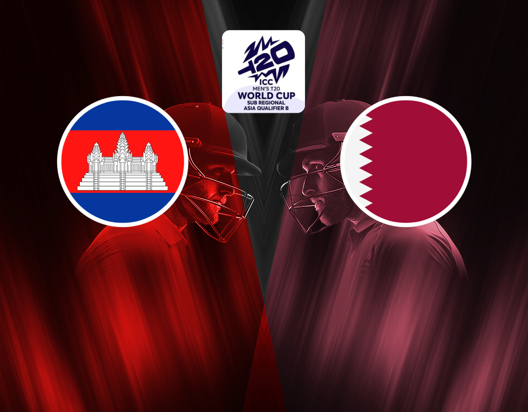 Match 12 of icc men's t20 world cup asia qualifier b, 2024: cambodia vs qatar banner