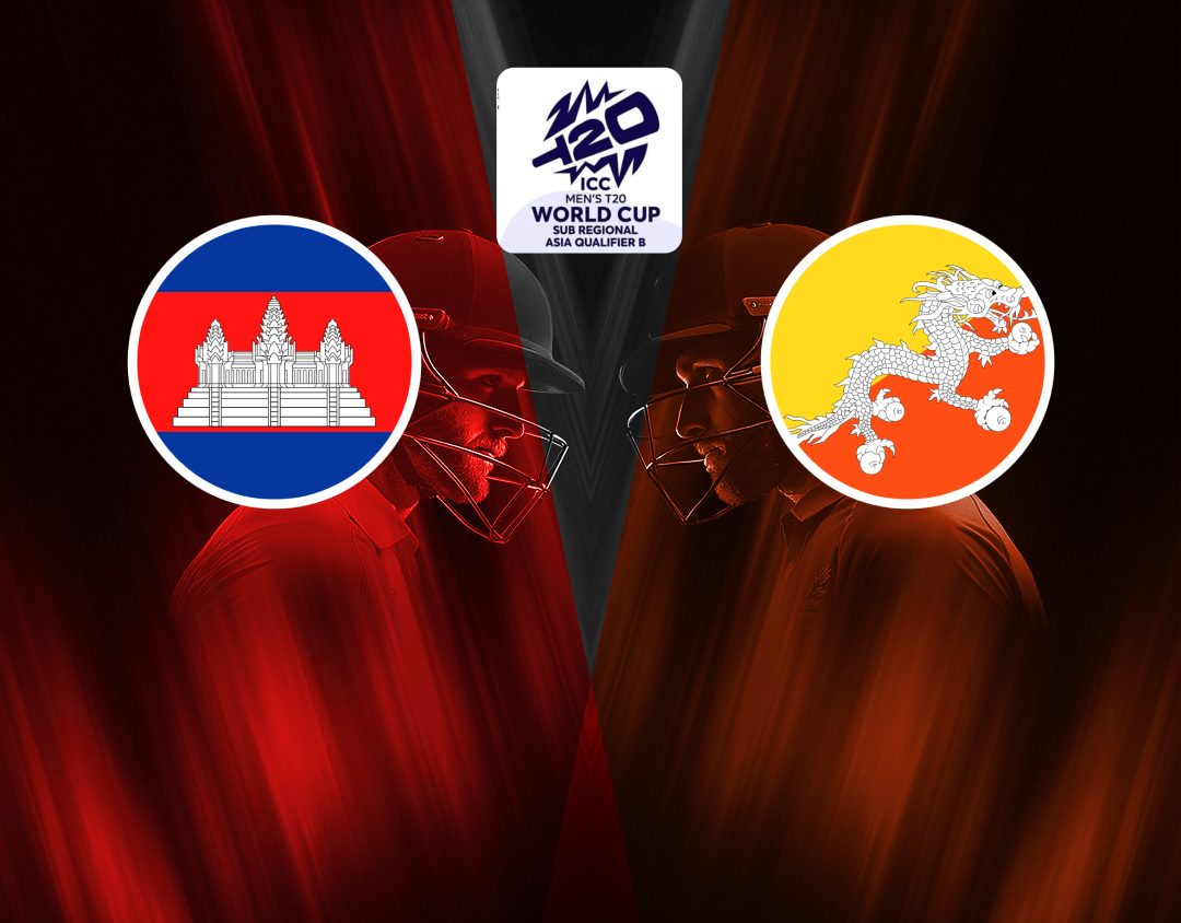 Match 19 of icc men's t20 world cup asia qualifier b, 2024: cambodia vs bhutan banner