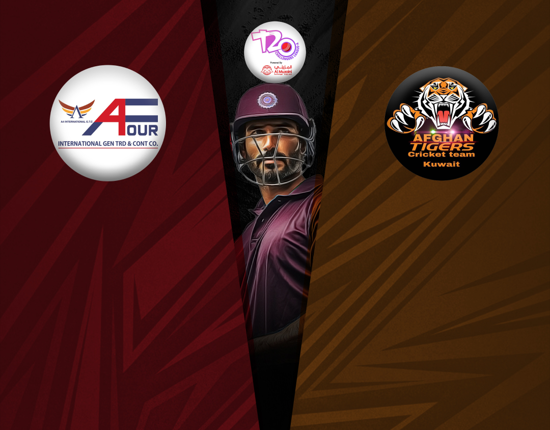 Match 7 of kcc t20 challengers a league, 2024-25: a four cc vs afghan tigers banner