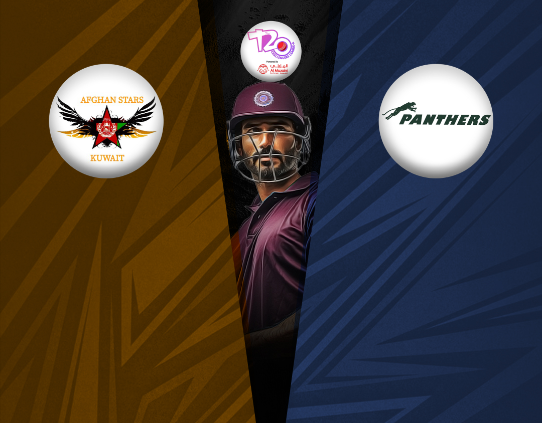 Match 9 of kcc t20 challengers a league, 2024-25: afghan stars vs ace krm panthers banner