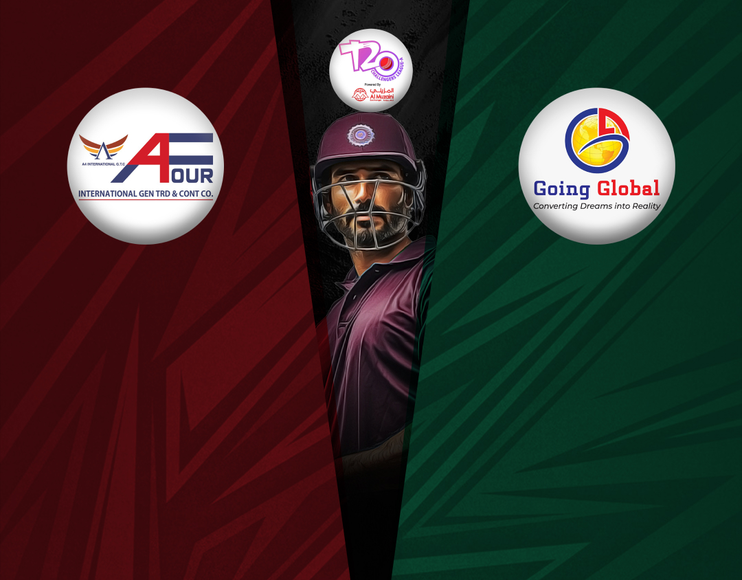 Match 11 of kcc t20 challengers a league, 2024-25: a four cc vs going global banner