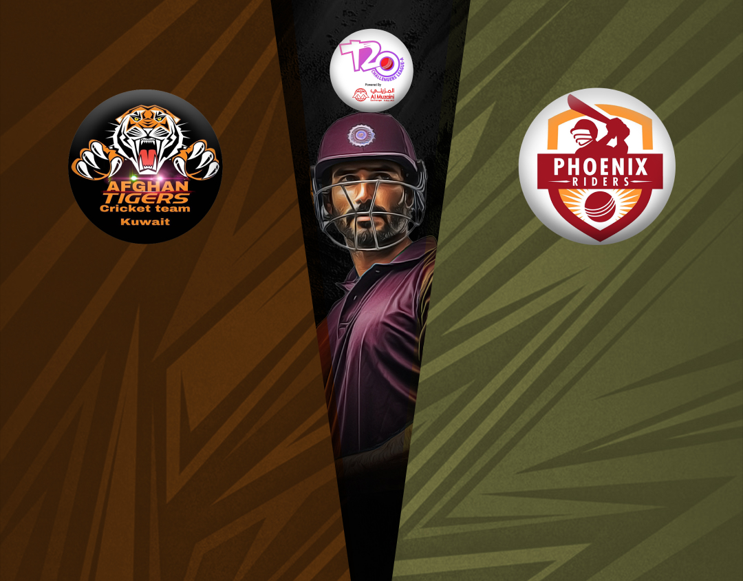 Match 24 of kcc t20 challengers a league, 2024-25: afghan tigers vs phoenix riders banner