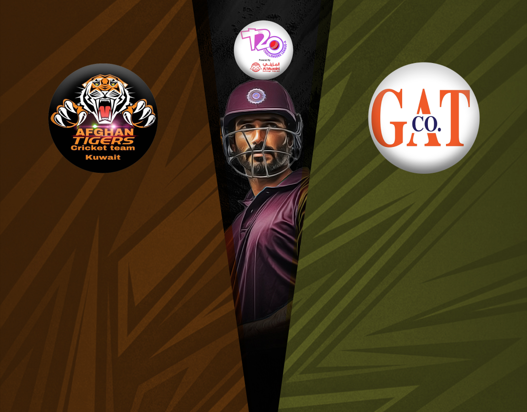 Match 26 of kcc t20 challengers a league, 2024-25: afghan tigers vs gat banner