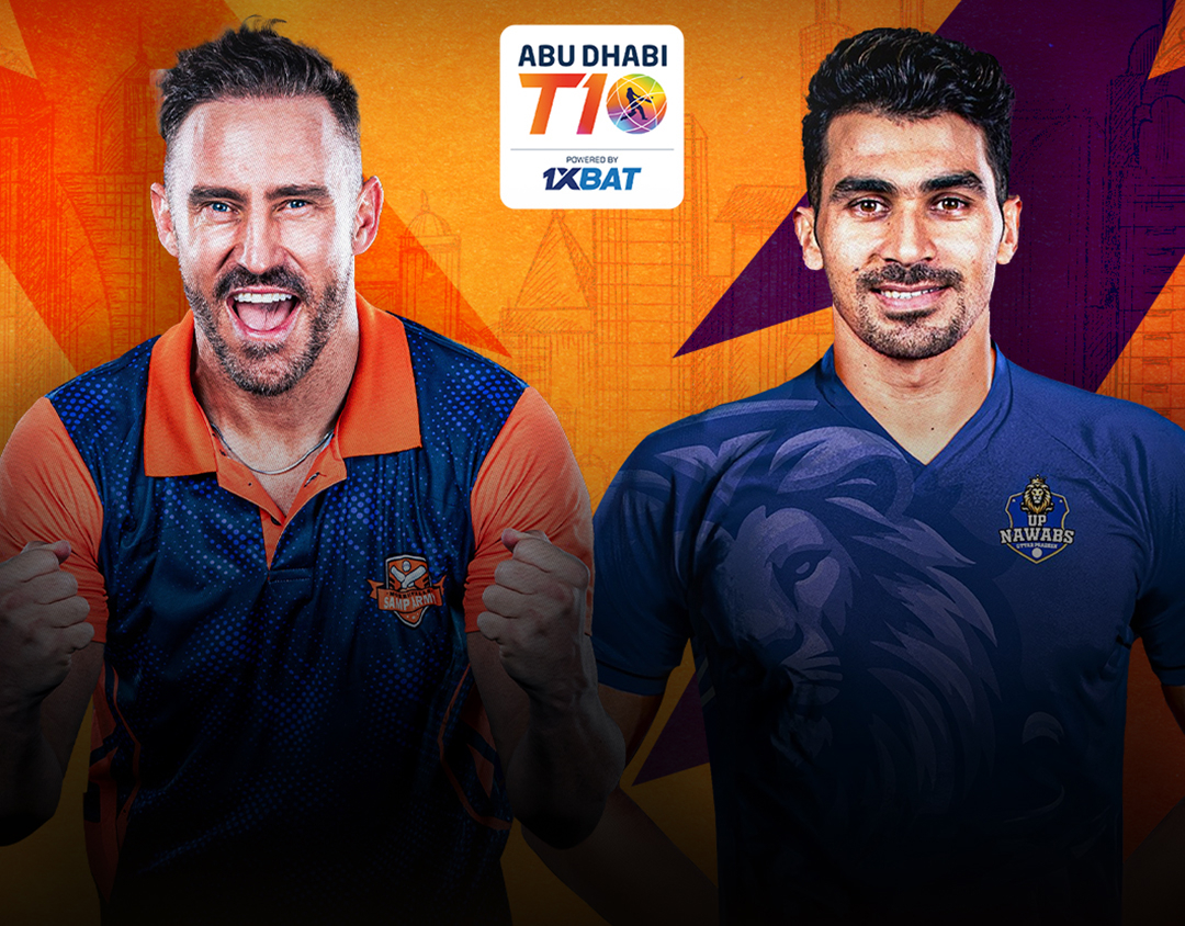 Match 8 of abu dhabi t10 league, 2024: morrisville samp army vs up nawabs banner