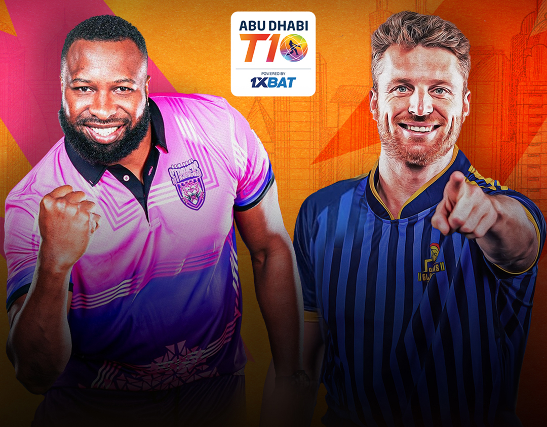Match 14 of abu dhabi t10 league, 2024: new york strikers vs deccan gladiators banner