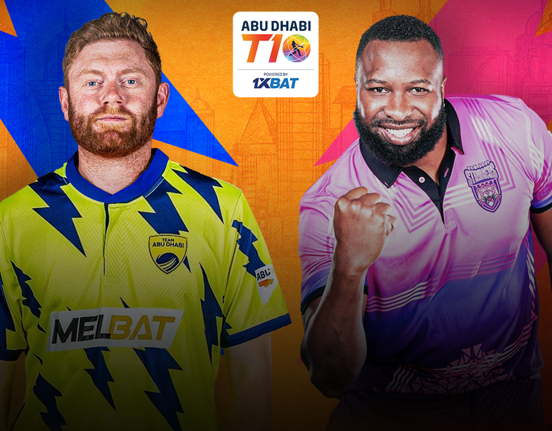 Match 16 of abu dhabi t10 league, 2024: team abu dhabi vs new york strikers banner