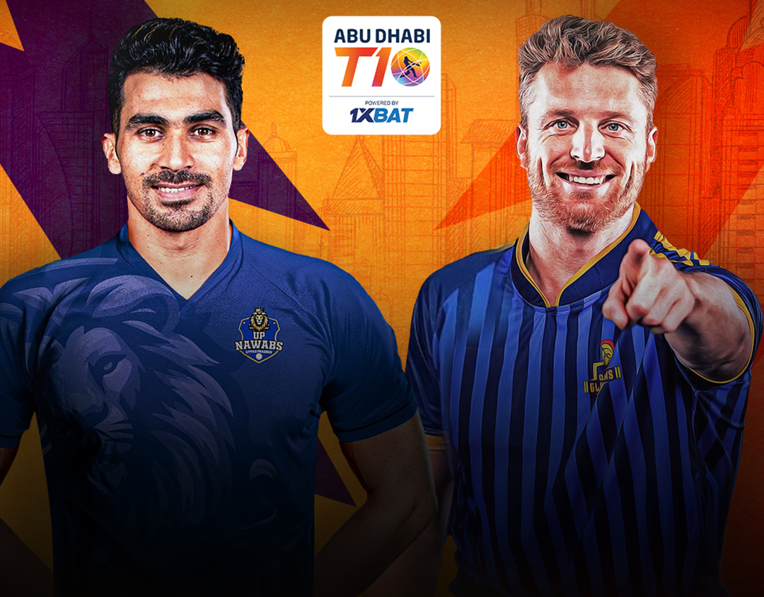 Match 19 of abu dhabi t10 league, 2024: up nawabs vs deccan gladiators banner