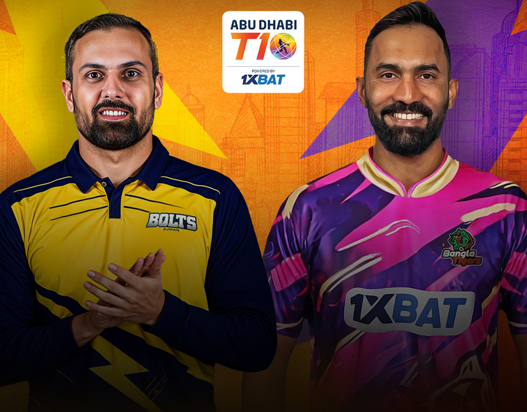 Match 22 of abu dhabi t10 league, 2024: ajman bolts vs bangla tigers banner