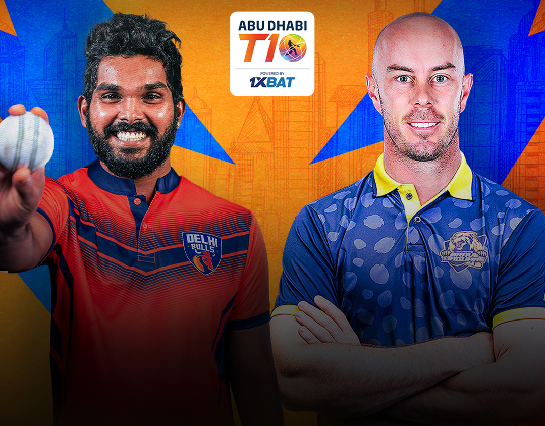 Match 26 of abu dhabi t10 league, 2024: delhi bulls vs chennai brave jaguars banner