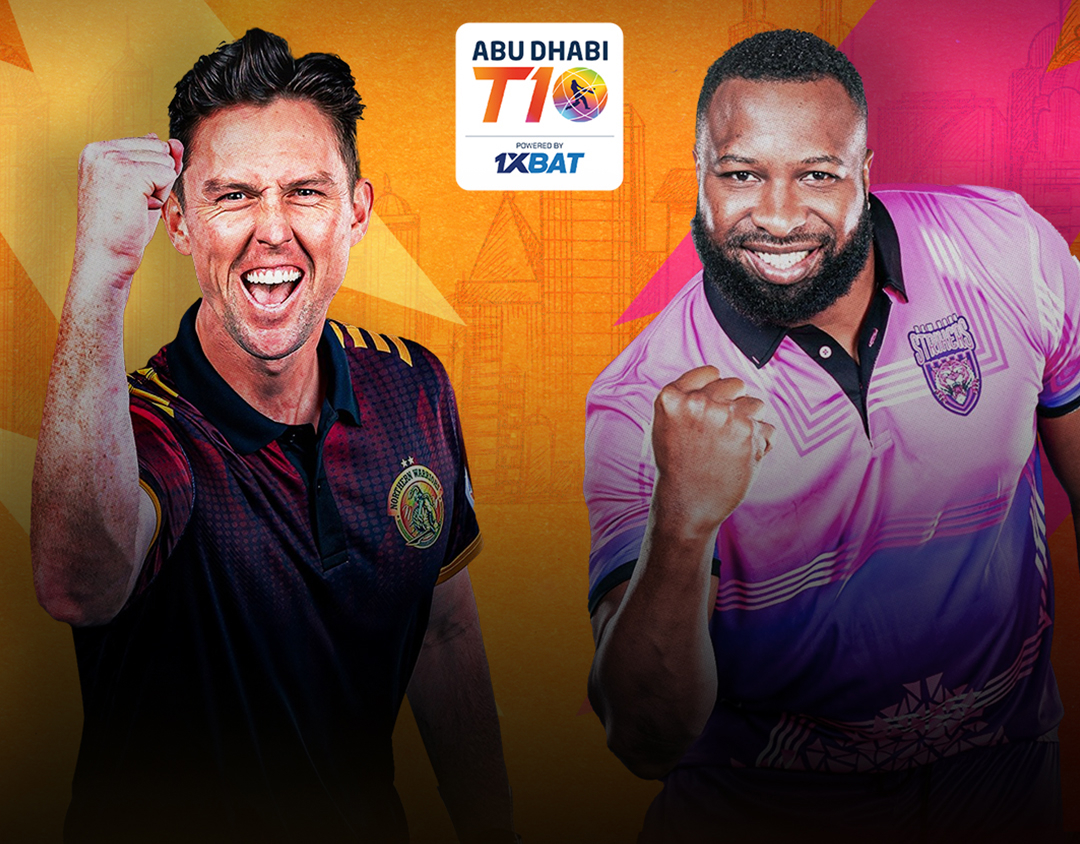 Match 27 of abu dhabi t10 league, 2024: northern warriors vs new york strikers banner