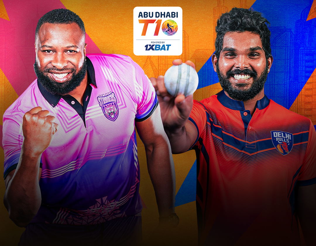 Match 29 of abu dhabi t10 league, 2024: new york strikers vs delhi bulls banner
